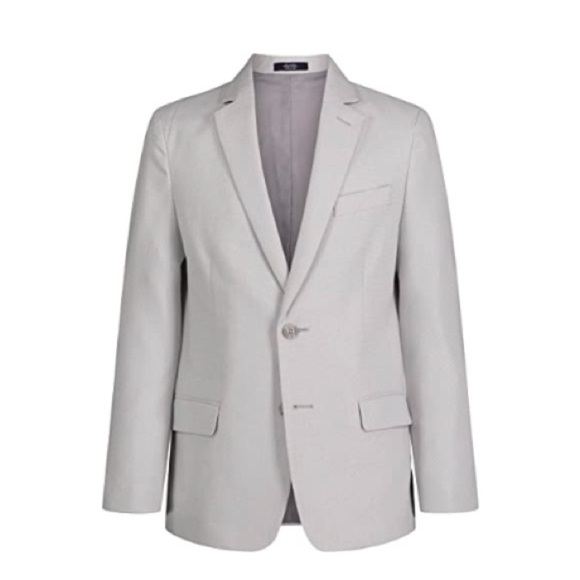 Nautica Big Boys Pindot 2 Piece Suit Set Light Grey, boy suit top and bottom 18 - Picture 5 of 12